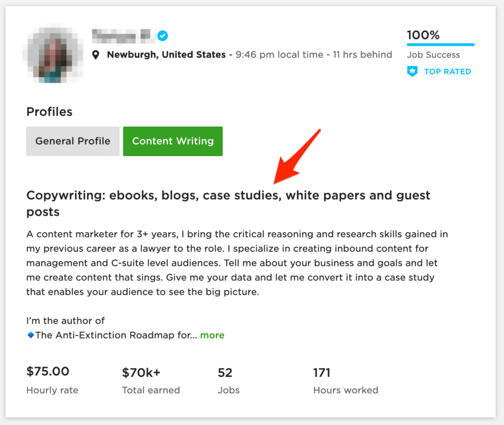 Upwork profile title examples: how to write a title that gets attention