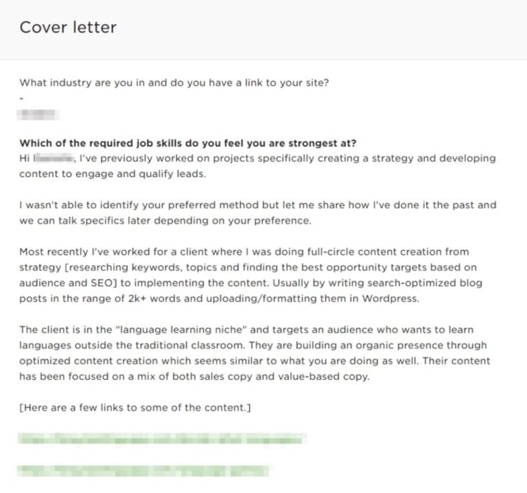 laravel cover letter for upwork